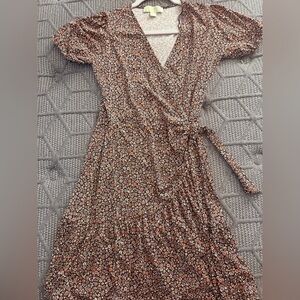 Michael Kors Black and Cream Floral Dress